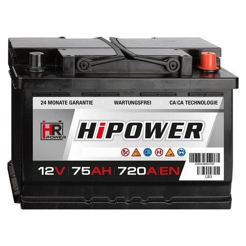 Hipower 75ah autobatterie - hr,