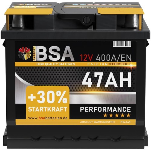 Bsa autobatterie 47ah - 47ah, +30%