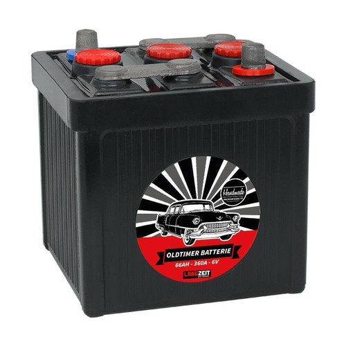 66ah oldtimer autobatterie - 6v,